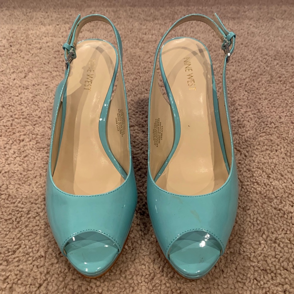 Nine West patent sling back -4 inch heel
